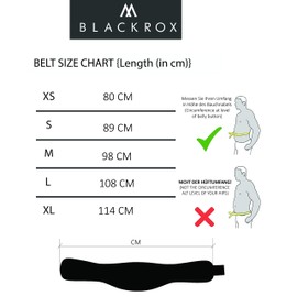 BLACKROX Weightlifting Belt G1 Comparison Winner Training Belt Fitness Belt Strength Training Bodybuilding Weightlifting Gym Weightlifting Belt Training Men Women (Grey, M)