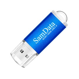 SamData 1 Pack 64GB USB Flash Drives USB 2.0 Thumb Drives Memory Stick Jump Drive Zip Drive, Blue
