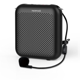 NORWII S358 Portable 4000mAh Rechargeable Voice Amplifier with Wired Microphone Headset & Waistband, Personal Microphone and Speaker for Teachers Tour Guides ect. (Black)