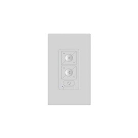 Ventilador de techo RF de 6 velocidades con placa de pared de un solo polo en blanco
