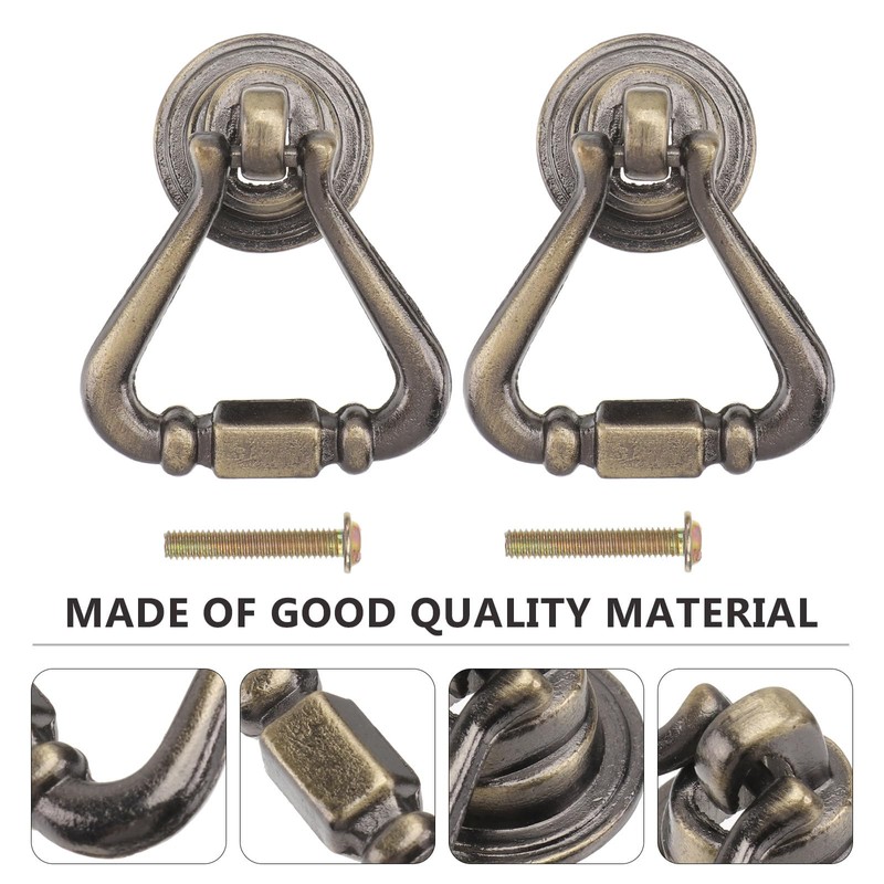 Garneck 2pcs Retro Drawer Pull Handles Cabinet Cupboard Drawer Pull