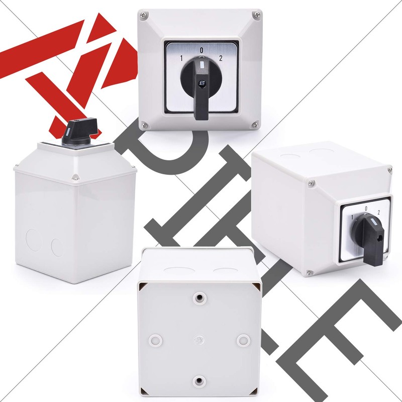 APIELE Changeover Selector Switch Box 63A 3 Position 12 Terminals