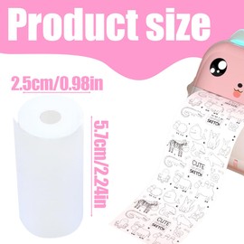 XPEX 2 Rolls of Thermal Paper Children's Camera Instant Camera Thermal Paper Printing Paper for Children's Camera, Instant Printing Thermal Paper, Refill Paper for Children's Camera (57 x 25 mm)