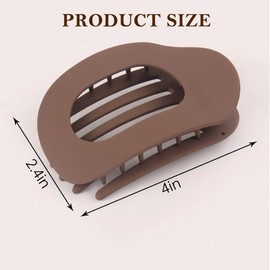 Large Flat Round Hair Clips matte Hair Claw Clips -Duckbill Clips for -Clips for Womens 3 Pcs - Strong Hold Hair Clips for Thin Thick Curly Hair