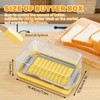 Stainless Steel Butter Slicer Cutter Container with Lid & Fork,