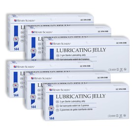 Henry Schein Sterile Lubricating Jelly – 3g Single-Use Packets, Ideal for Medical and Clinical Use, Convenient and Hygienic, Case of 6 Boxes (Total 864 Packets)