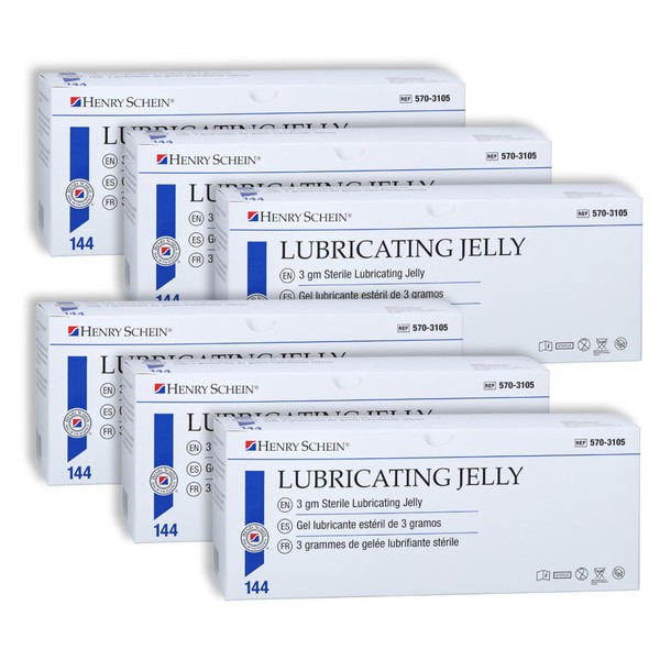 Henry Schein Sterile Lubricating Jelly – 3g Single-Use Packets, Ideal