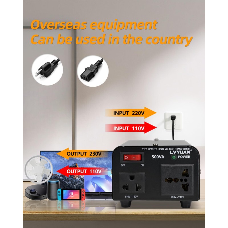 LVYUAN 3000 Watt Voltage Converter Transformer Heavy Duty Step Up/Down