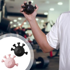 2 PCS Finger Grip Strengtheners, Finger Workout Ball Hand Strengthening, Finger Extension Exerciser for Grip Training, Black and Pink