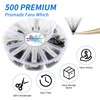 Ready-to-Use Fan Eyelash Extension, 24D, Pack of 500, 9-16 mm,