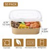 Belinlen 50 Sets 17oz Disposable Kraft Paper Bowls with Lids,