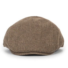 Kids Wool Flat Newsboy Cap - Vintage Tweed Pageboy Ivy Cap Cabbie Hat for Boys Girls Toddler (for 4-9 Years) Dark Khaki