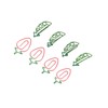 100pcs Metallic Paper Clips Strawberry Pea Shape Antislip Anti Rust