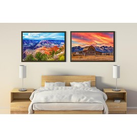 Jigsaw Puzzles 2 Pack 1000 Pieces - WISHDIAM Puzzles for Adults - Barn and Grand Teton National Park Impossible Challenging Puzzles for Home Decor Birthday Party Gifts Toy for Men Women