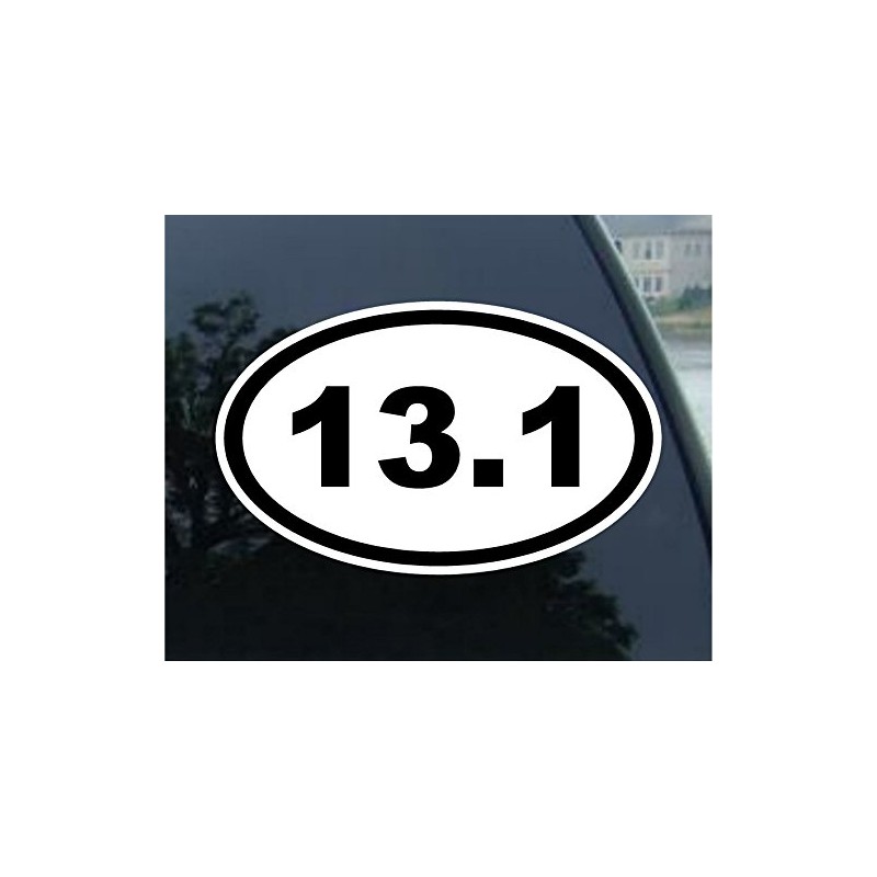 World Design 13.1 Marathon Euro Oval Car Decal/Sticker - Black