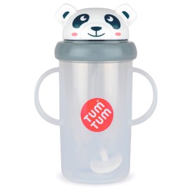 TUM TUM Tippy Up Free Flow Sippy Cup (No Valve), Sippy Cup for Toddlers, 200ml, BPA Free (Pip Panda 300ml)