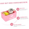 Beavorty Collection Box Pet Toy Organizer Felt Storage Case for