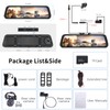 3 Channel 9.66'' WiFi Mirror Dash Cam with Front and