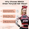 SEIKEA Ponytail Extension Cheer Ponytail Hair Piece, 16" Cheerleader Straight