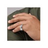 Fossil Men's Ring, All Stacked Up Stainless Steel Signet Ring