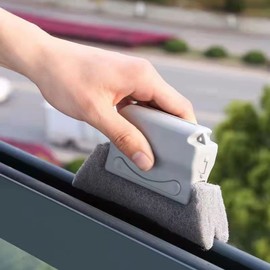 6 x Window Grooves Cleaning Brush & 6 Replacement Pads, Hand Cleaning Brush for Door Rail, Window Cleaning Brush, Window Grooves Cleaning Brush, Household Cleaning Tools for Gaps