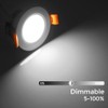 2 Inch LED Recessed Lighting Dimmable Downlight, 3W(35W Halogen Equivalent),