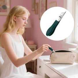 Angled Nail Clippers | Thick Toenails Trimmer - Anti-Splash Ergonomic Nail Clippers for Travel Salon Home Women Seniors Men