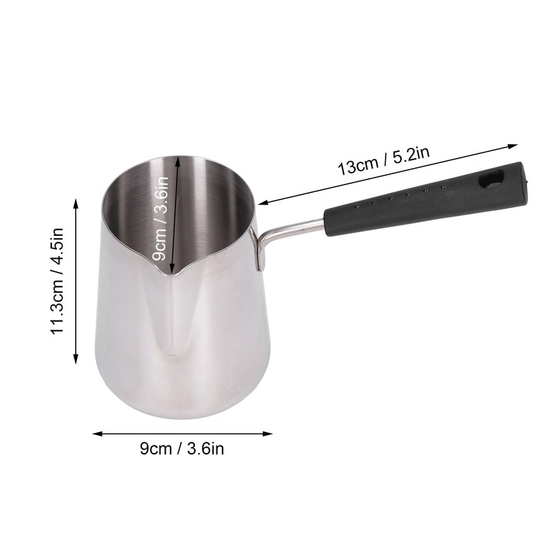 Turkish Coffee Pot 600ml Stainless Steel Glossy Surface High Temperature