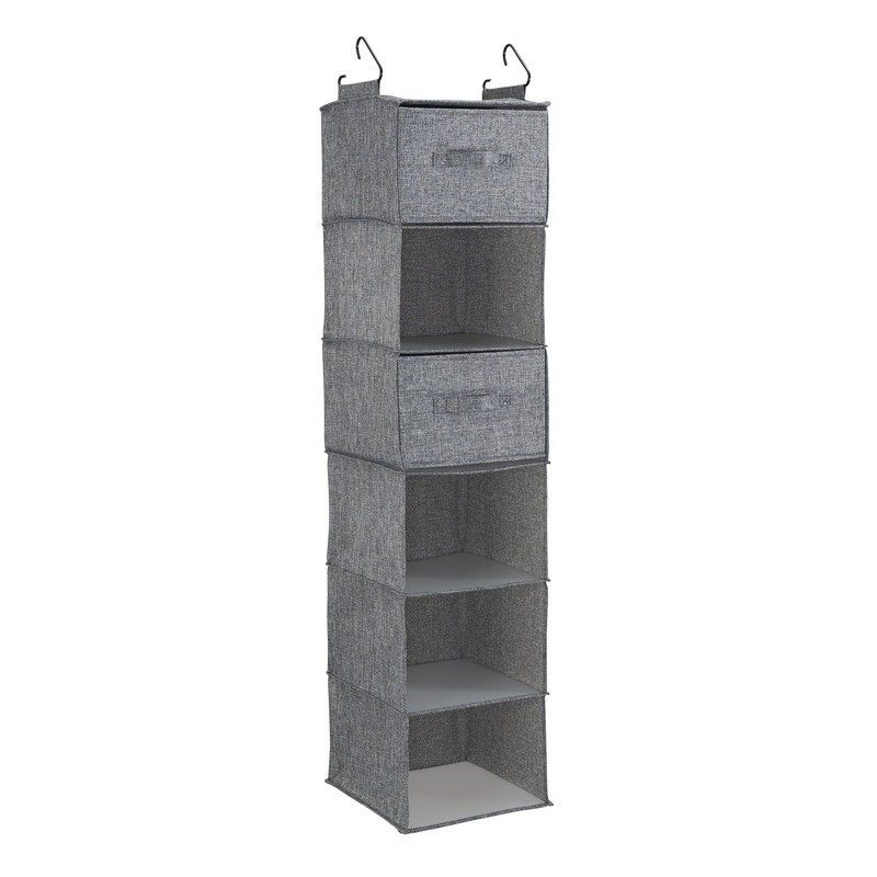 Household Essentials 6 Shelf Hanging Closet Organizer, Hanging Closet Shelf,