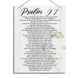 Psalm 91 Wall Art, Christian Wall Decor, Bedroom Wall Art, Christian Wall Art, Biblical Wall Art, Bible Verse Decor, Bible Verse Psalm 91 Christian Gifts, Psalms 91 Wall Sign