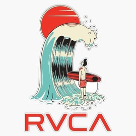Ruca Surfing Vinyl Window Bumper Sticker Decal 5"