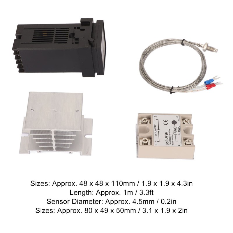 4PCS Digital PID Thermostat Quick Response Temperature Controller with Thermocouple