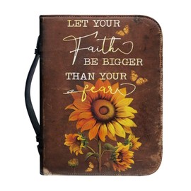 Psesaysky Sunflower Fall Women Bible Carrying Case Multi-Purpose Bible Carrier Bible Protector Lightweight Bible Covers for Woman Large Size