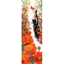 Bothy Threads Follow Me 3 Black Cat 14 count Counted Cross Stitch Kit
