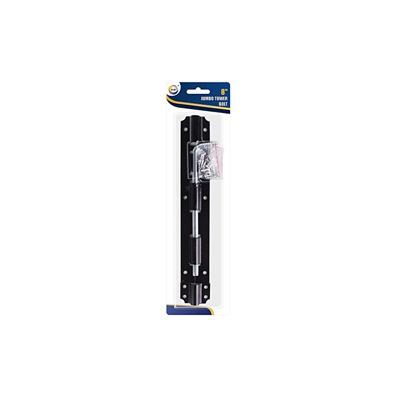 iPEAK Door Bolt Lock (8'') Black Heavy Duty Latch Door
