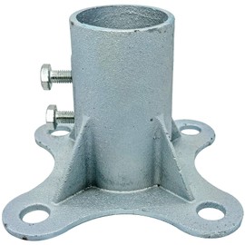 Chain Link Fence Post 2 1/2" Floor Flange, Pipe Flange Galvanized Fence Post, Fence Post Base (Pack of 1)