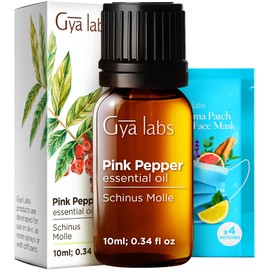 Gya Labs Pink Pepper Essential Oil for Skin - Pink Pepper Essential Oil Diffuser - Aromatherapy Oil Pepper Oil for Face,DIY,Candles & Massage - Crisp, Peppery & Spicy Scent - 100% Natural (0.34 Fl Oz)