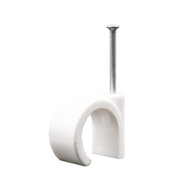 Talon - Nail-in Pipe Clip, 22mm - Premium Grade Polypropylene - Pack of 100 - Manufactured from High Density Polyethylene - for Plumbing, Gas Pipes, Hot or Cold Water Pipe - White