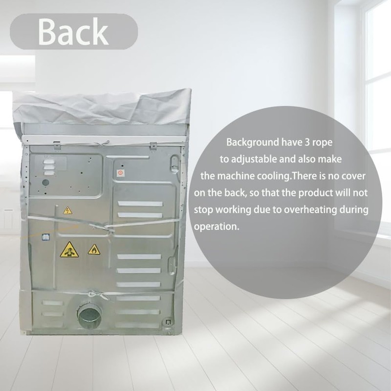 MRPAPA 2Pack Washing Machine Covers，Waterproof Dustproof Laundry Dryer Protect Cover,