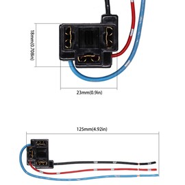 HUIQIAODS H4 Female Socket 9003 Fog Light Headlight Extension Connector Plug