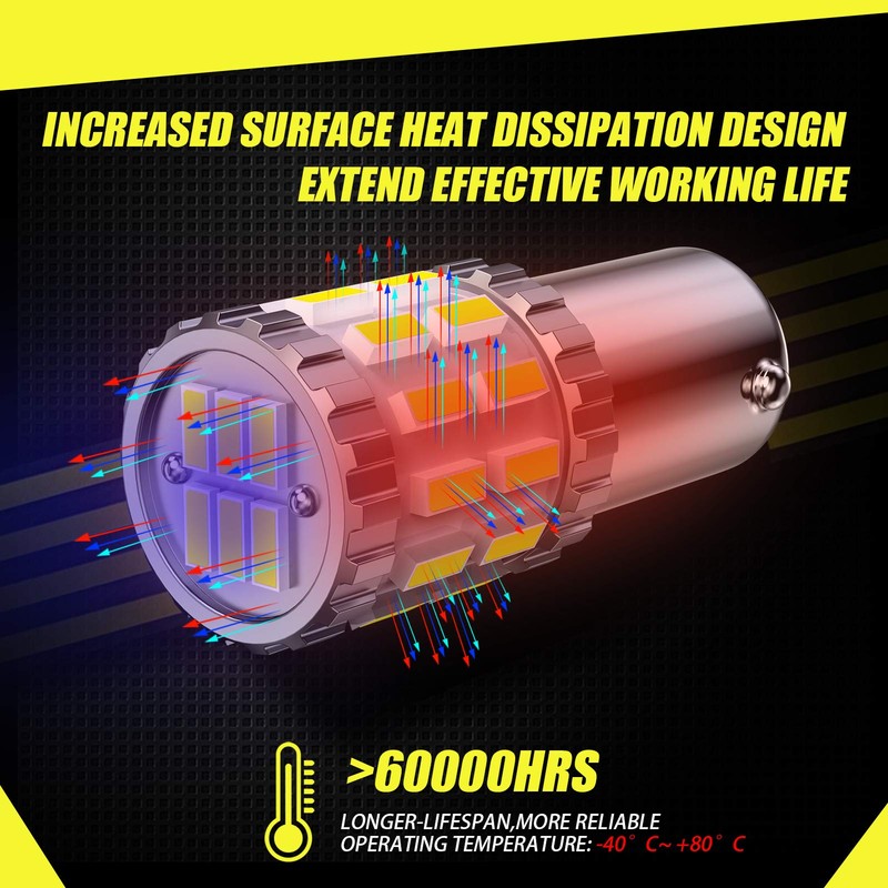 AILEO BAY9S H21W LED Bulb White 6000K 3014SMD Extremely Bright