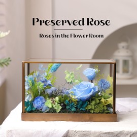 Mothers Day Flowers Roses Gifts for Mom,Forever Real Preserved Rose in Glass Dome,Mother's Day Roses Gifts for Women Grandma Wife Mother in Law