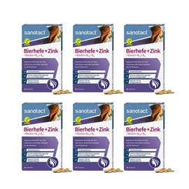 Sanotact Biolabo Bierhefe Brewer's Yeast + Zinc 60 tablets, 6 sets sanotact Bierhefe + Zink, 1 set / 자노탁트 비오라보 비어헤페 맥주효모 + 아연 60정 6개세트 sanotact Bierhefe + Zink, 1세트