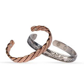 Wonder Care Pure Copper Bracelet for Men and Women, Copper Kada for Men, Magnetic Copper Band with Velvet Case and Gift Box, Copper, No Gemstone