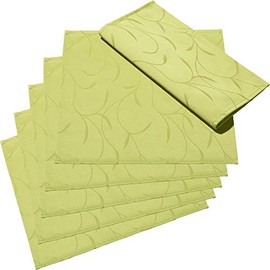 Erwin Müller Napkins "Remscheid" Pack of 6 Damask Green Size 40 x 40 cm