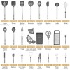 Kitchen Utensil Set-Silicone Cooking Utensils-33 Kitchen Gadgets & Spoons for