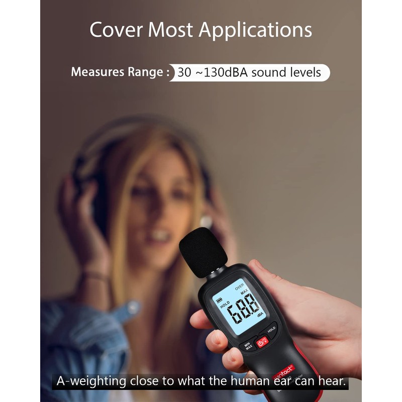 Simple Digital Sound Meter for Home Use, Maximum Value Hold