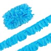 CABODYALS 10M 1.625 Inch Blue Pleated Organza Trim Ruffled Thin