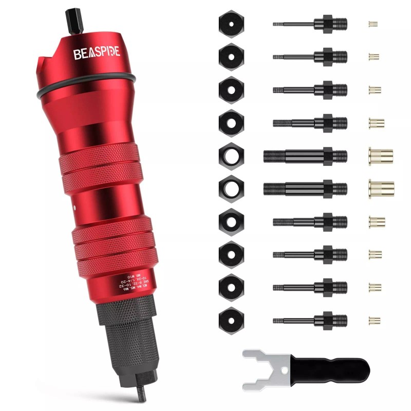 Beaspire Cordless Drill Electric Rivet Gun Adapter Rivet Nut Drill