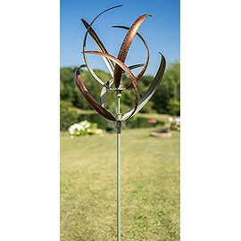 Marshall Home and Garden Kinetic Cheyenne Wind Spinner, Copper/Verde, 84.5'' H